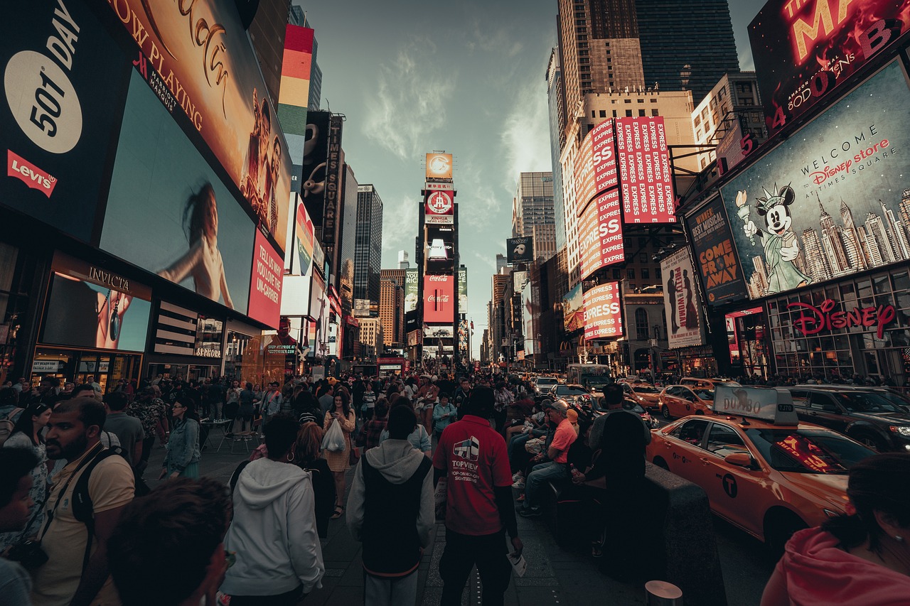 Times Square durante la celebración de Nochevieja en Nueva York